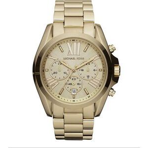 Michael Kors Men’s Bradshaw Gold-Tone Stainless Steel 3 Hand Watch Wristwatch